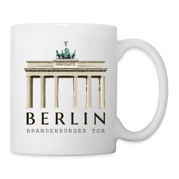 Porte de Berlin Brandebourg dessinée à la main - Mug blanc - blanc - Droite