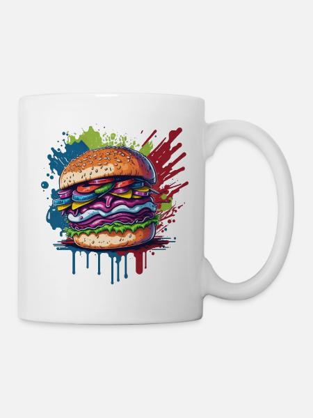 Burgers - Hamburgers - Fast Food - Mug - white