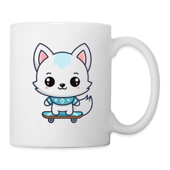 Little Fox Skateboard Blue - Mug - white - Right
