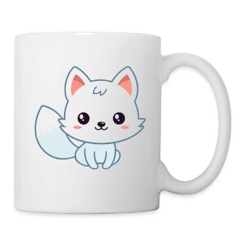 Kawaii White Pastel Fox - Mug - white - Right