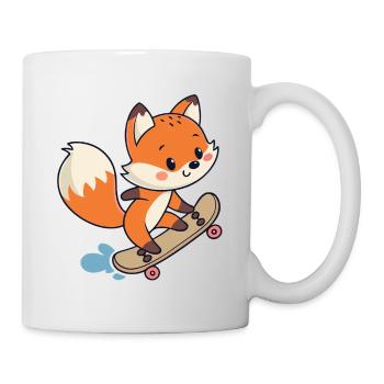 Urban Skateboarder Fox - Mug - white - Right