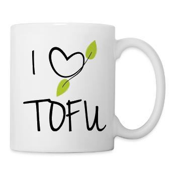 Veggielife I Love Tofu Heart - Mug blanc - blanc - Droite