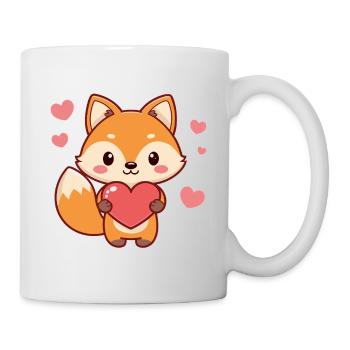 Fox Kawaii Hearts - Mug - white - Right