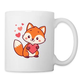 Fuchsherz Kawaii - Tasse - Weiß - Rechts