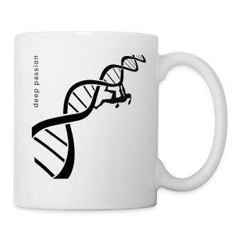 Figure grimpante en silhouette en noir - Mug blanc - blanc - Droite
