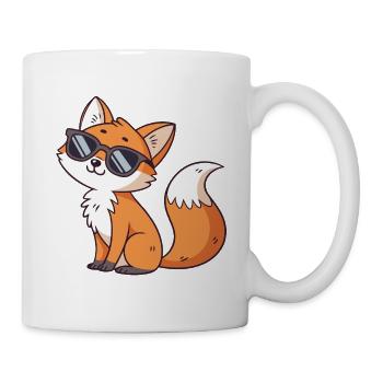 Fox swag in sunglasses - Mug - white - Right