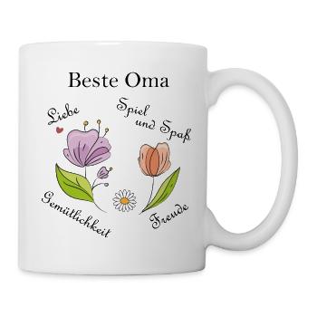 Beste Oma - Tasse - Weiß - Rechts