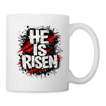 He is Risen Jesus Ostern - Tasse - Weiß - Rechts