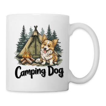 Camping Hund Spruch Camping Dog Camper Geschenk - Tasse - Weiß - Rechts