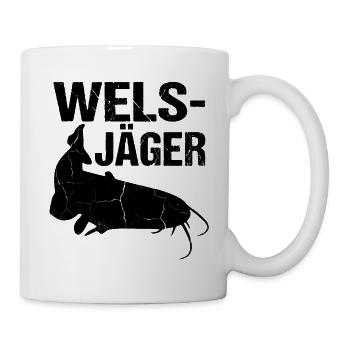 Wels-Jäger-  Perfekt für alle Hobbyangler  - Tasse - Weiß - Rechts