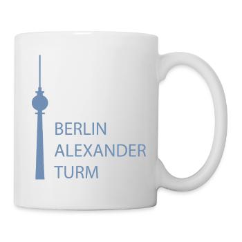 Lustiger Berlin Fernsehturm Parodie Minimal  - Tasse - Weiß - Rechts