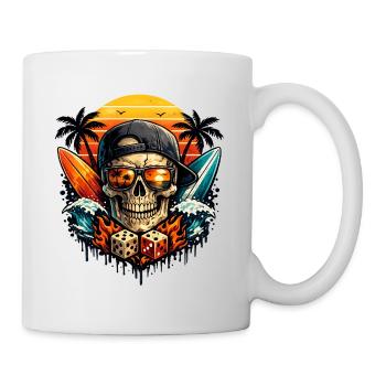 Sunset Skull Vibes - Mug - white - Right
