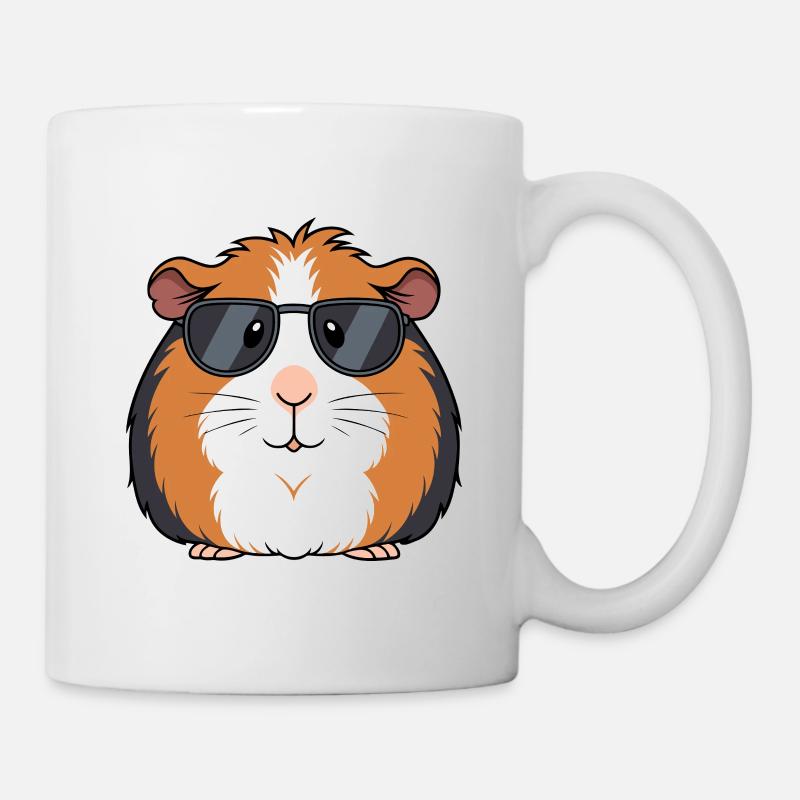 Meerschweinchen-Chic-Sonnenbrillen - Tasse - Weiß