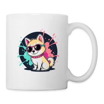 Kawaii Puppy Sun and Glasses - Mug - white - Right