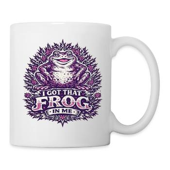Frosch in mir Vintage-Emblem - Tasse - Weiß - Rechts
