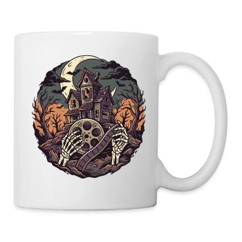 Geister Haus Film Horror Design - Tasse - Weiß - Rechts