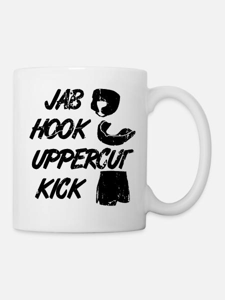 Kickboxer Techniken - Tasse - Weiß