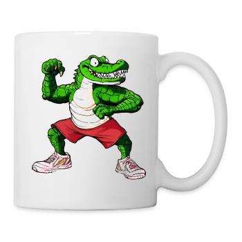 Fitness Crocodile - Mug blanc - blanc - Droite