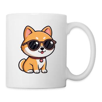 Orange Welpen-Sonnenbrille - Tasse - Weiß - Rechts