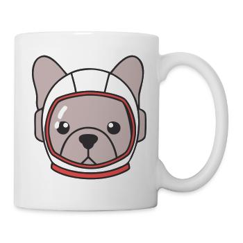 Frenchie Astronaut Helmet Space - Mug - white - Right