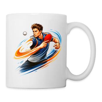 Chemise de tennis de table Spin Topspin Ping-Pong - Mug blanc - blanc - Droite