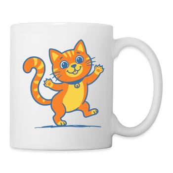 Smiling Orange Cat - Mug - white - Right