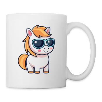Stylish Pony Blue Glasses - Tasse - Weiß - Rechts