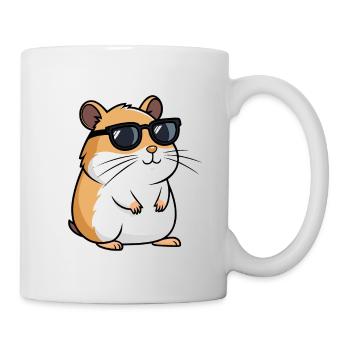 Coole Hamster Dunkle Brille - Tasse - Weiß - Rechts
