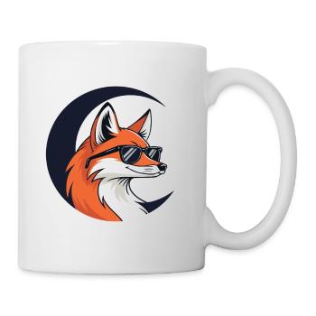 Lunar Fox mit Sonnenbrille - Tasse - Weiß - Rechts