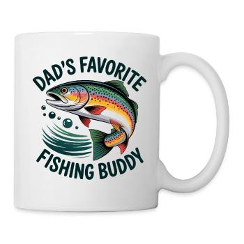 Angeln mit meinem Papa - Tasse - Weiß - Rechts