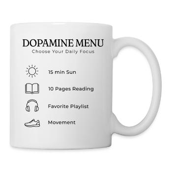 Dopamine Menu ADHS – Aesthetic Self Care Guide - Tasse - Weiß - Rechts