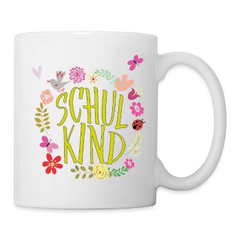 Schulkind Blumenkranz  - Tasse - Weiß - Rechts