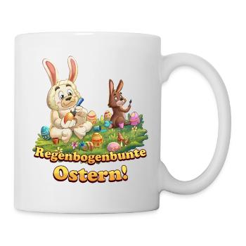 Siggi und der Zauberwald - Ostern Eier bemalen - Tasse - Weiß - Rechts