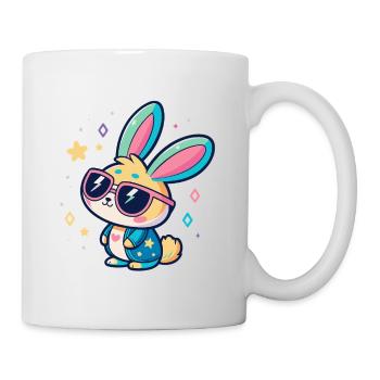 Lapin pastel lunettes de soleil pop - Mug blanc - blanc - Droite