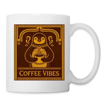 Penguin Coffee Vibes - Mug - white - Right