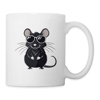 Maus-Hipster-Brille - Tasse - Weiß - Rechts