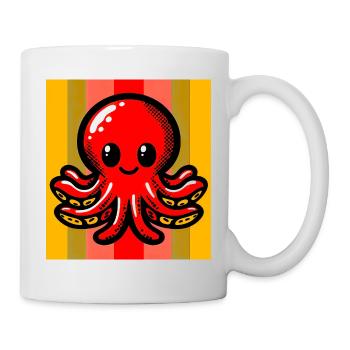 Krake - Tasse - Weiß - Rechts