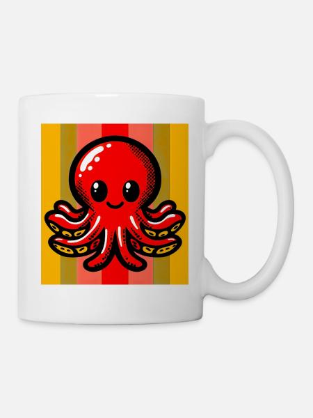 Krake - Tasse - Weiß