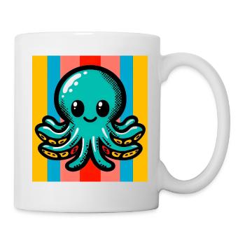 Pieuvre - Mug blanc - blanc - Droite