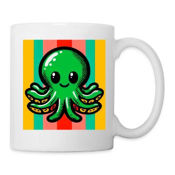 Pieuvre - Mug blanc - blanc - Droite