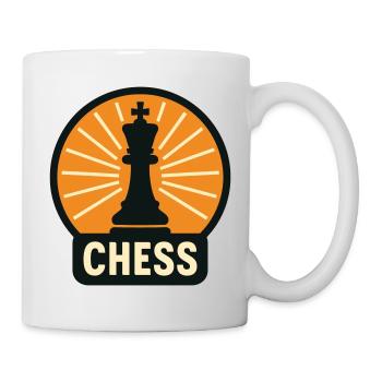 König des Schach Retro-Design-Großmeister - Tasse - Weiß - Rechts