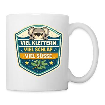 Koala Abenteuer: Klettern Schlaf Süße - Tasse - Weiß - Rechts