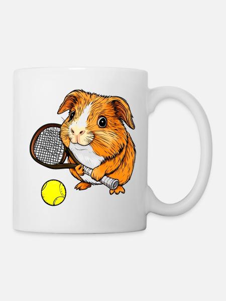 Guinea Pig Tennis - Mug - white