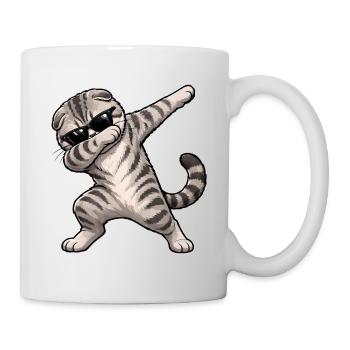 Dabbing Scottish Fold - Tasse - Weiß - Rechts