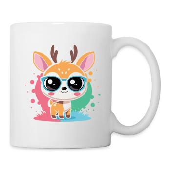 Adorable Deer Blue Glasses - Mug - white - Right