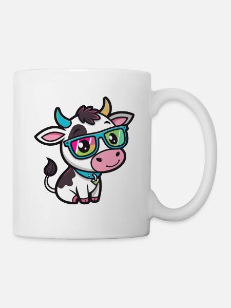 Kuh-Chic-Regenbogengläser - Tasse - Weiß
