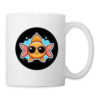 Eulenfisch und Brille - Tasse - Weiß - Rechts