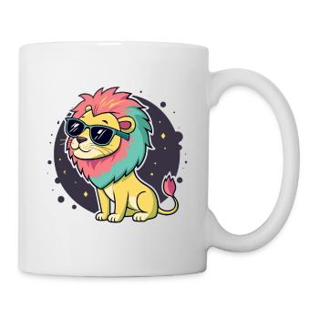 Löwen-Brille - Tasse - Weiß - Rechts