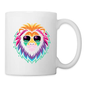 Rainbow Lion Sunglasses - Mug - white - Right