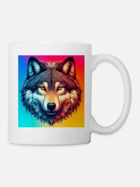 Loup - Mug blanc - blanc